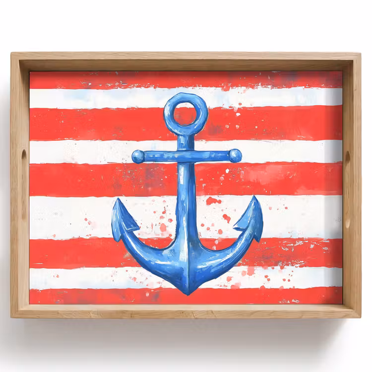 Tray - Anchor - Paint splashes - Red - Blue — 1