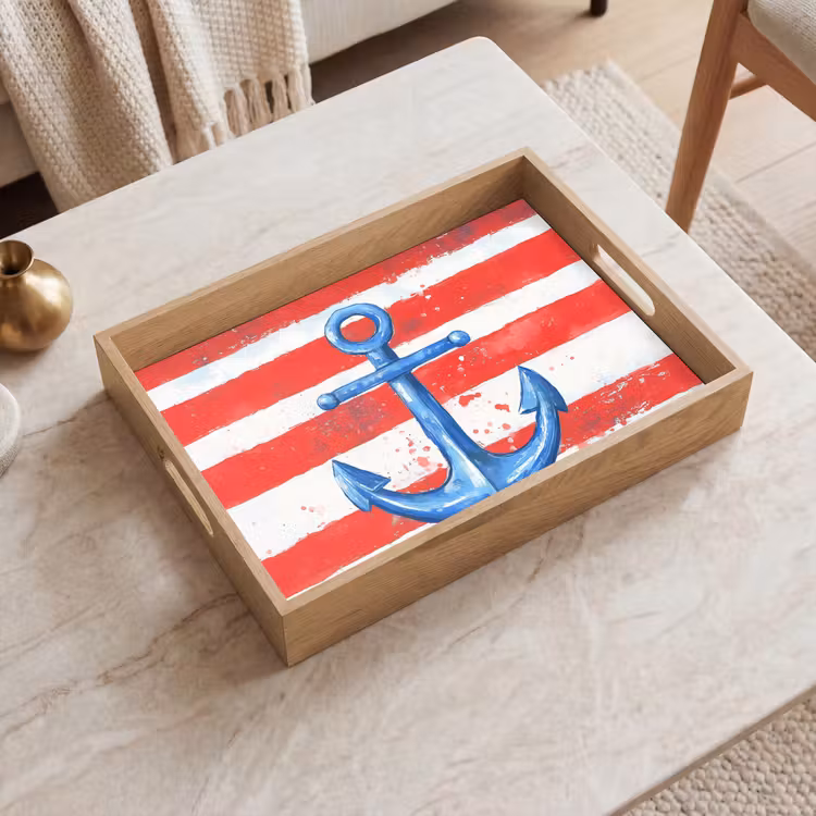 Tray - Anchor - Paint splashes - Red - Blue — 2