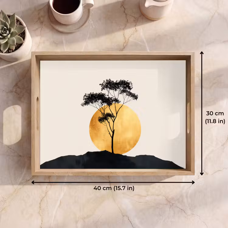 Tray - Black tree - Golden circle - Hill — 7
