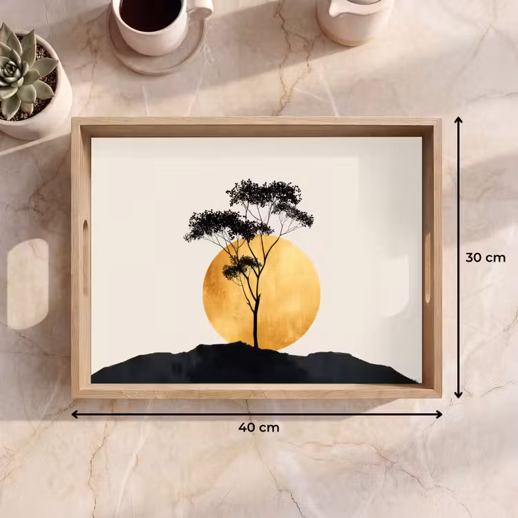 Tray - Black tree - Golden circle - Hill — 8