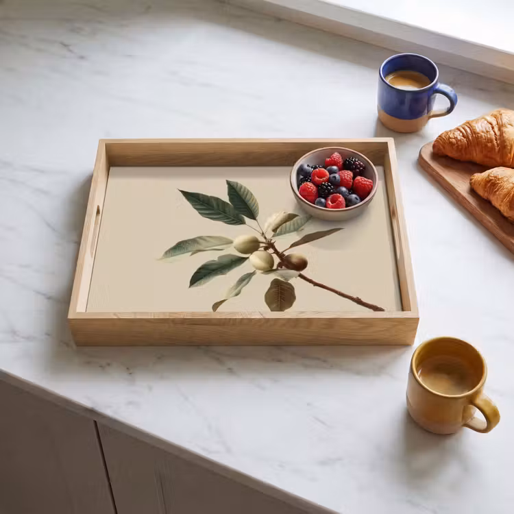 Tray - Branch - Green Leaves - Fruits — 3