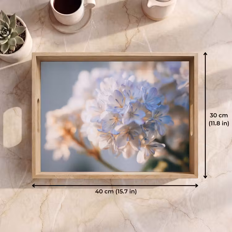 Tray - Flowers - Light blue - Blurred - Clusters — 7