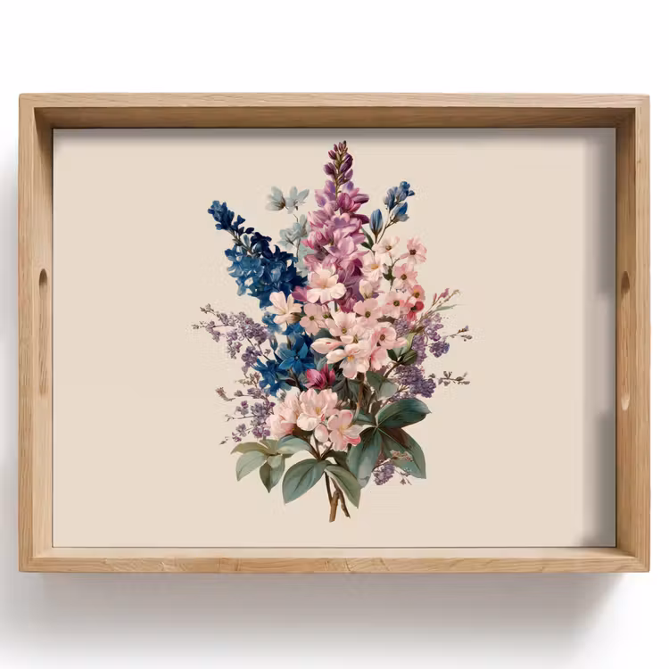 Tray - Bouquet - Beige - Harmonious - Subtle — 1