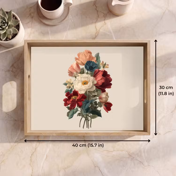 Tray - Bouquet - Warm tones - Elegant — 7