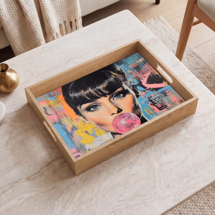 Tray - Chewing gum - Woman - Brush strokes - Modern — 2