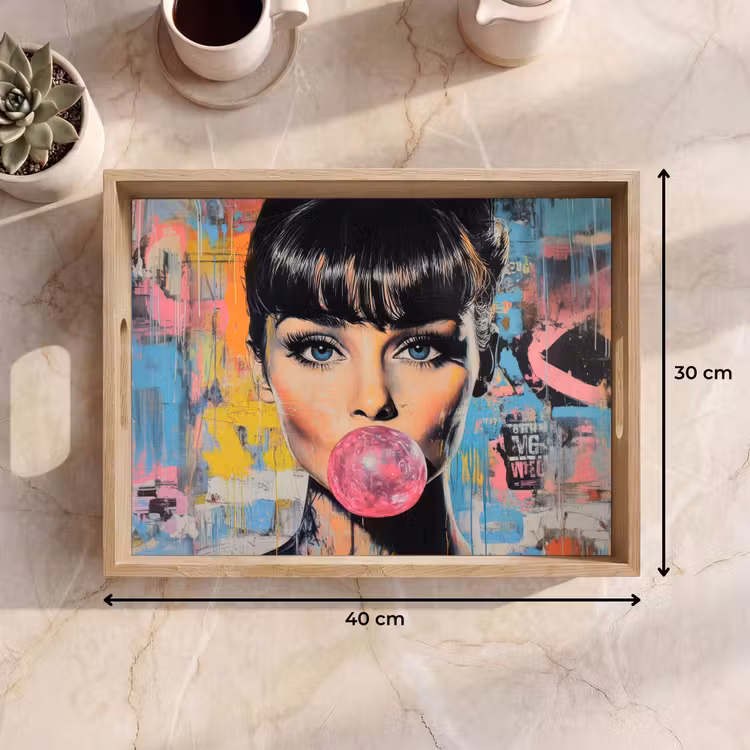 Tray - Chewing gum - Woman - Brush strokes - Modern — 8