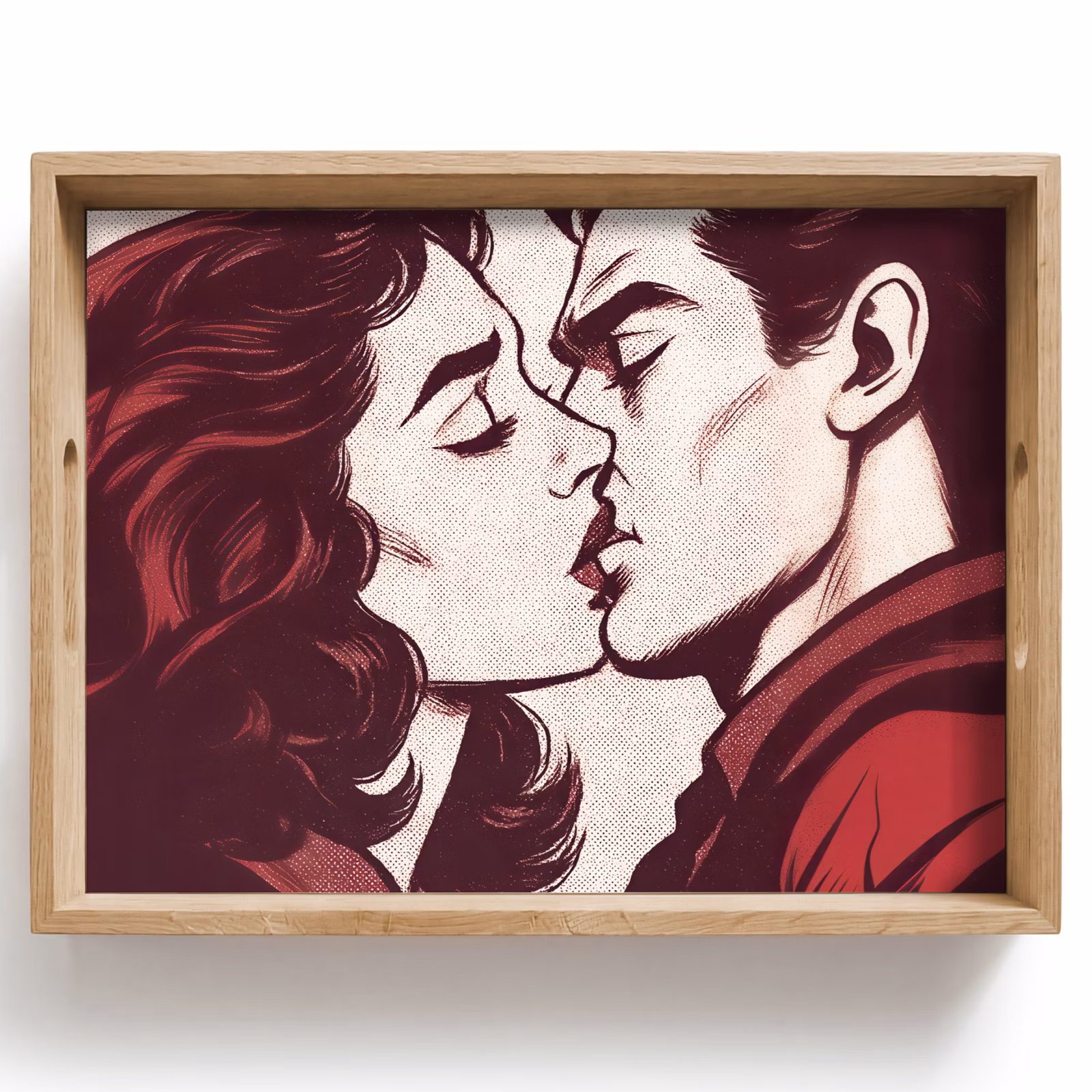 Tray - Cushion - People - Retro - Bordeaux — 1