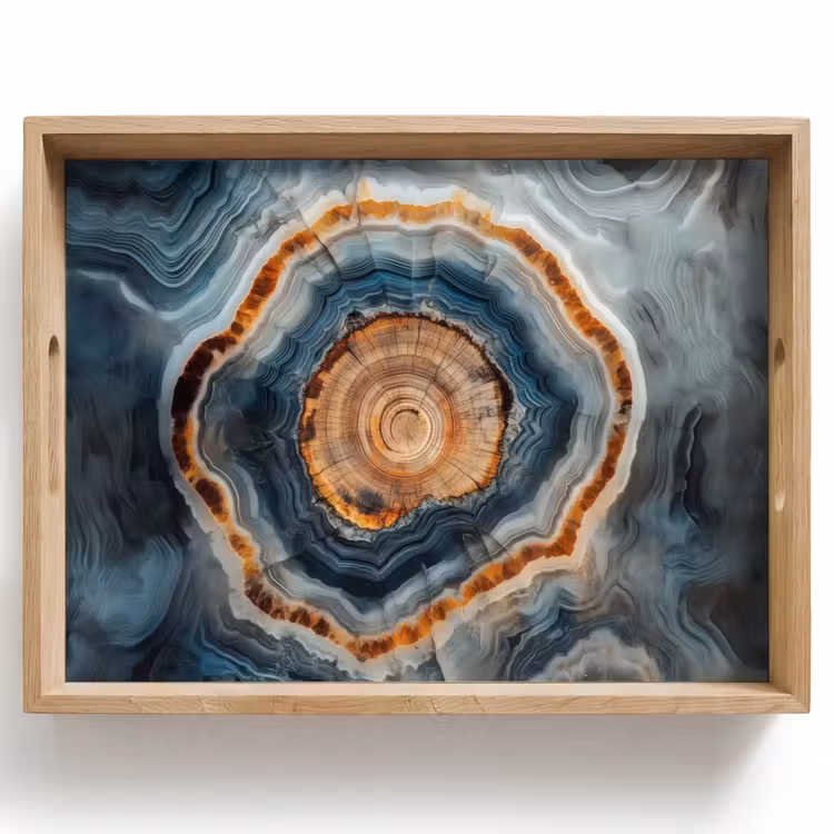 Tray - Circle - Rings - Stone - Shades — 1