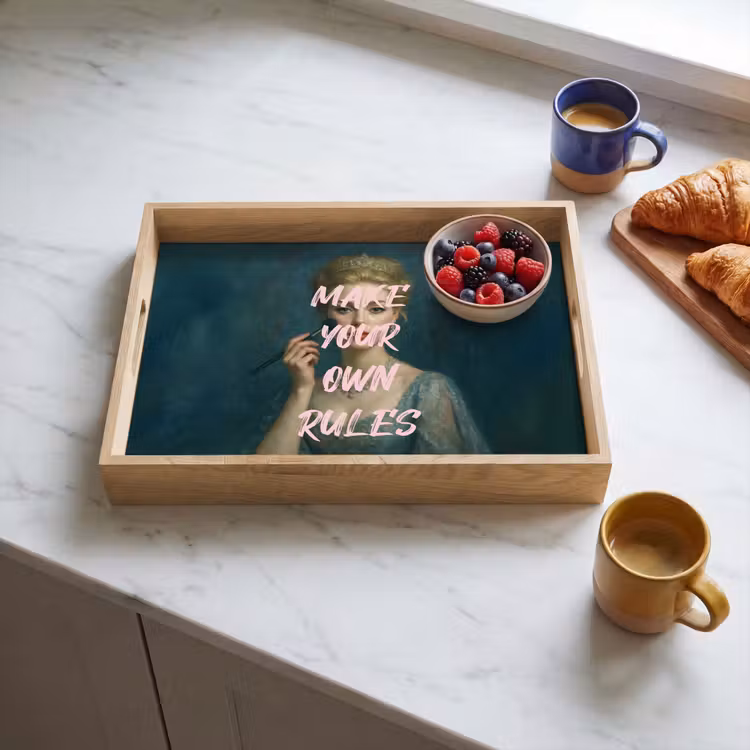 Tray - Classic - Ornate - Pink — 3