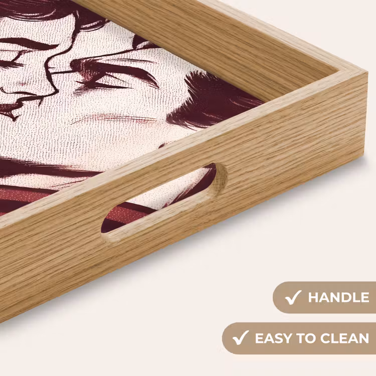 Tray - Cushion - People - Retro - Bordeaux — 9