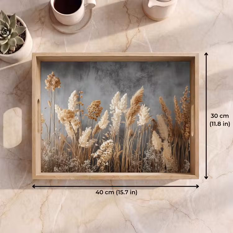 Tray - Dried Field Flowers - Gray - Concrete — 7