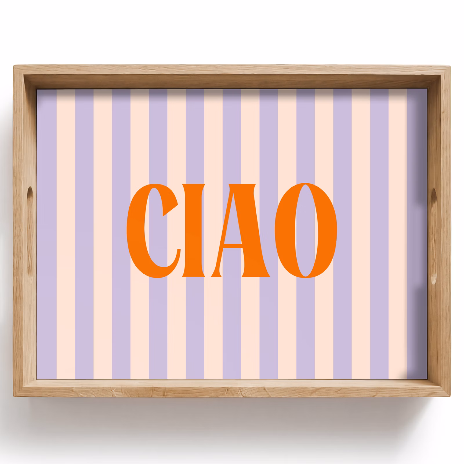 Tray - Ciao - Quote - Pastel - Stripes — 1