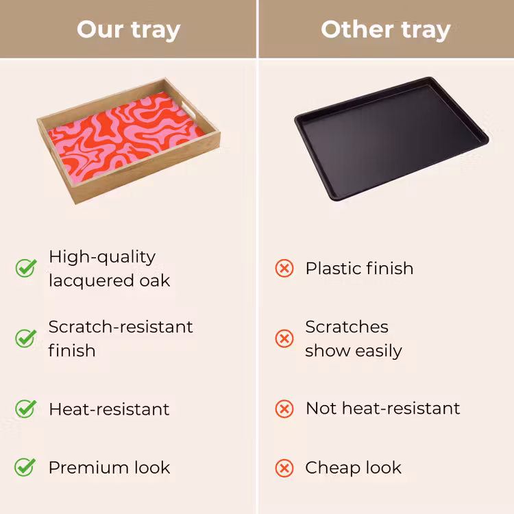 Tray - Abstract - Pattern - Red - Pink - Minimalist — 10