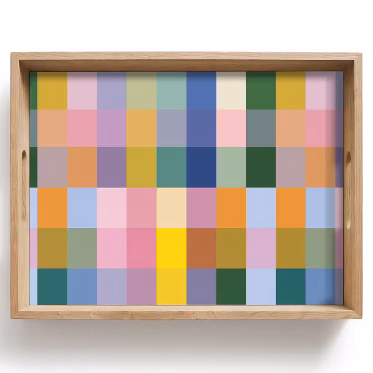 Tray - Blocks - Square - Patterned - Colored — 1
