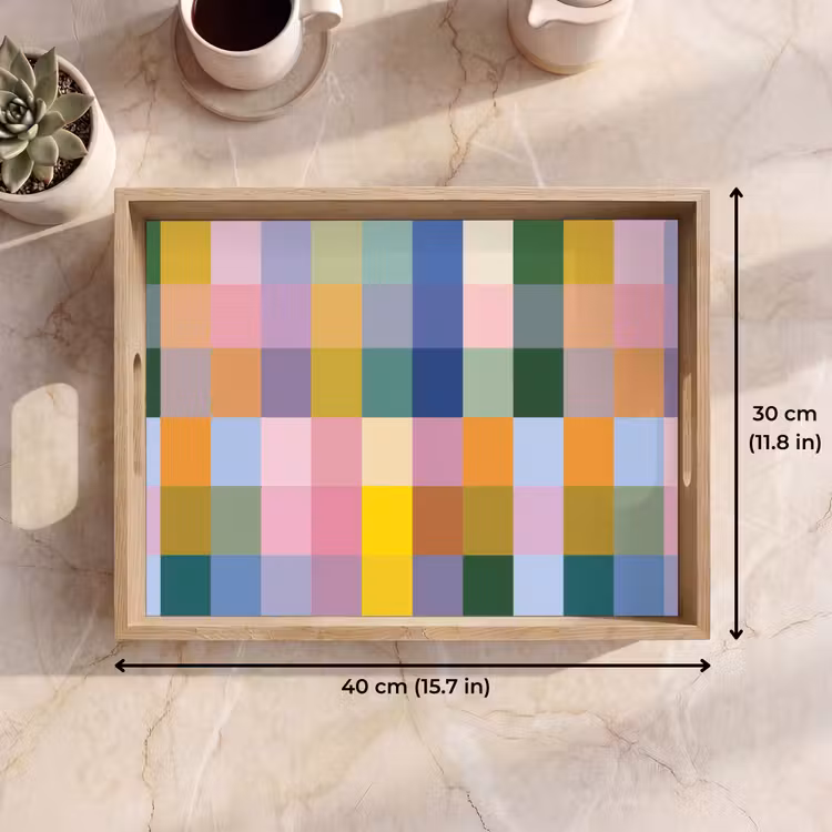 Tray - Blocks - Square - Patterned - Colored — 7