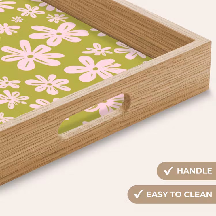 Tray - Flowers - Pink - Patterned — 9