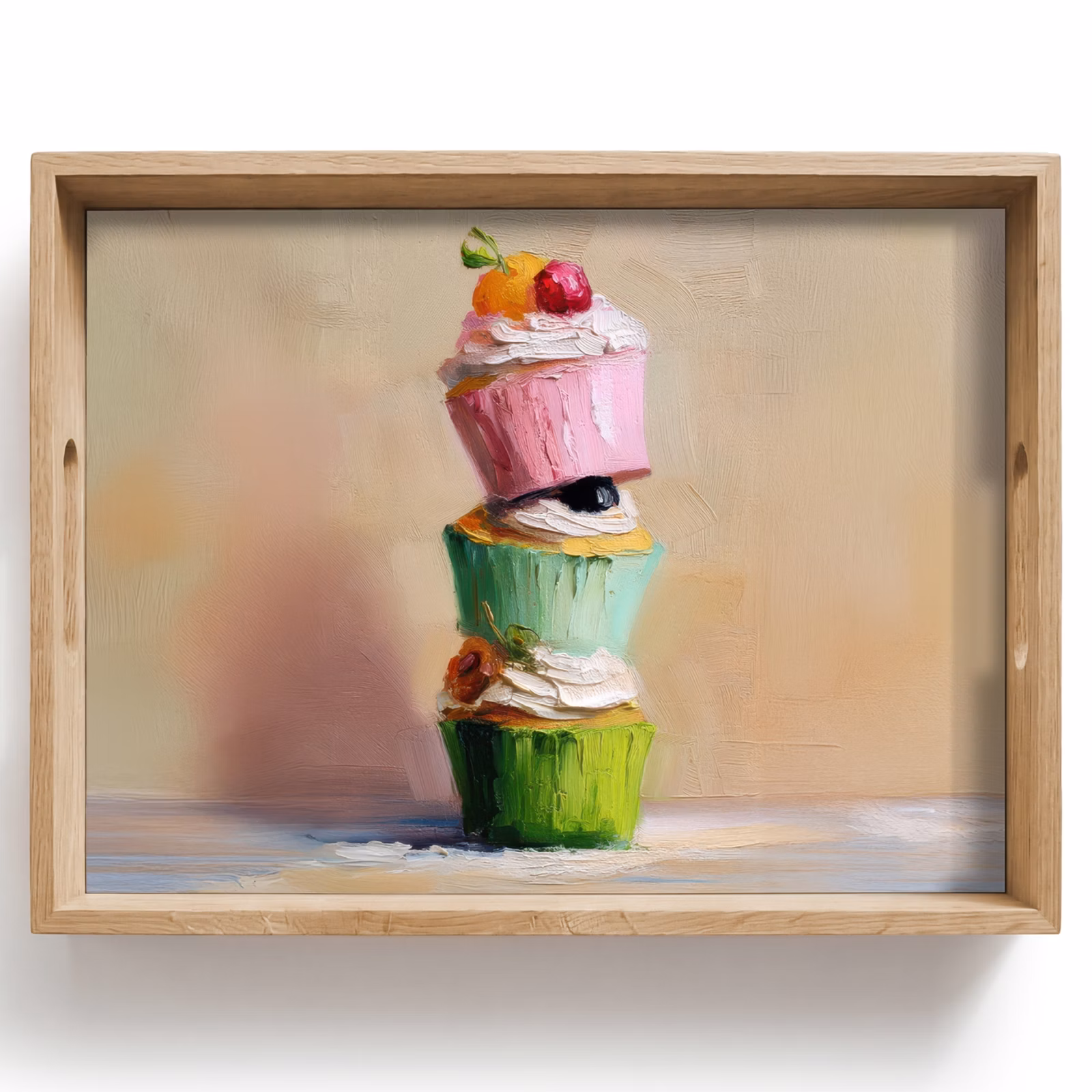 Tray - Cupcakes - Stacked - Colorful - Fruit — 1