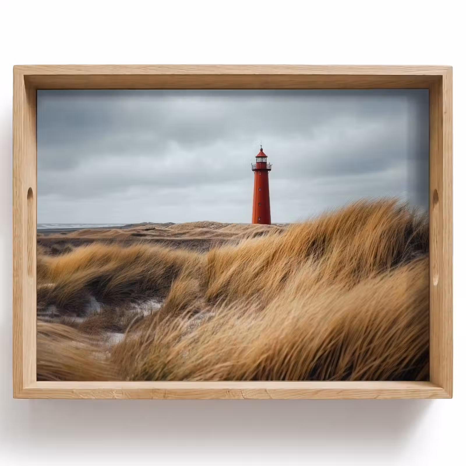 Tray - Dunes - Lighthouse - Red - Sky — 1