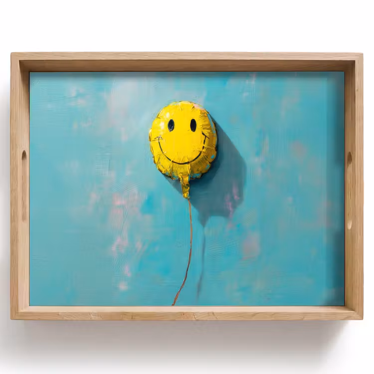 Tray - Balloon - Yellow - Smiley — 1