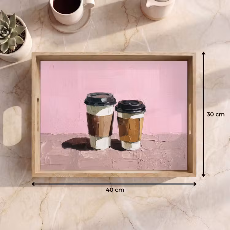 Tray - Coffee mugs - Lid - Paint - Texture — 8