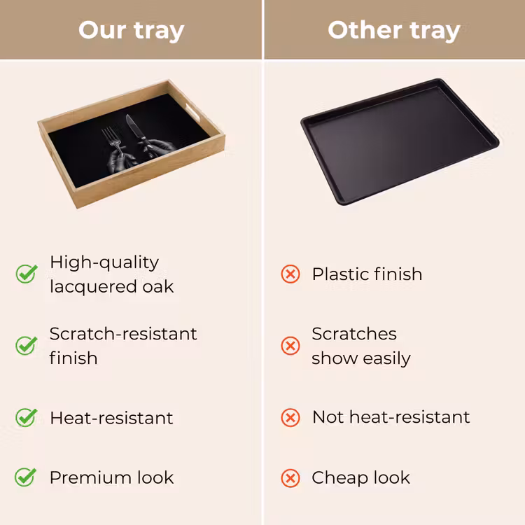 Tray - Cutlery - Black - White — 10