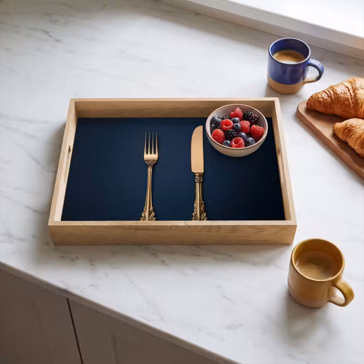 Tray - Cutlery - Dark blue - Gold — 3