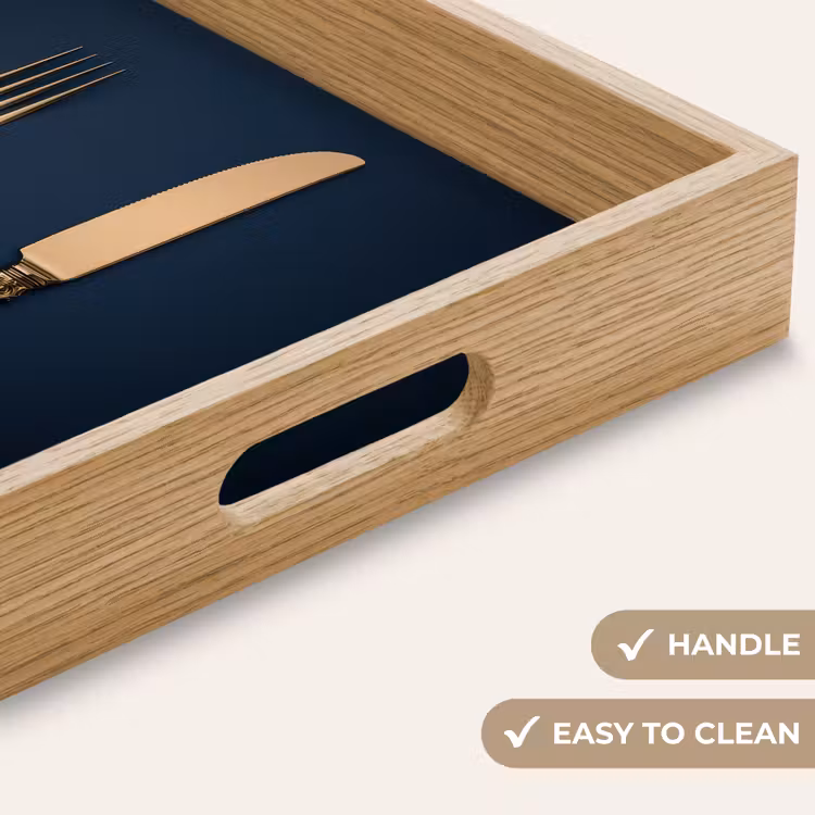 Tray - Cutlery - Dark blue - Gold — 9