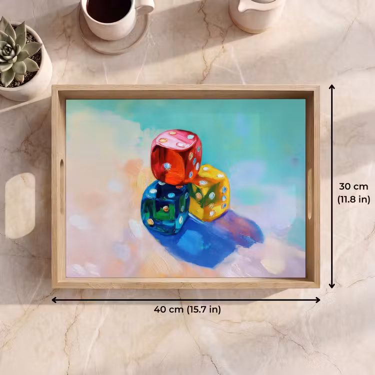 Tray - Dice - Colorful - Numbers - Dots — 7