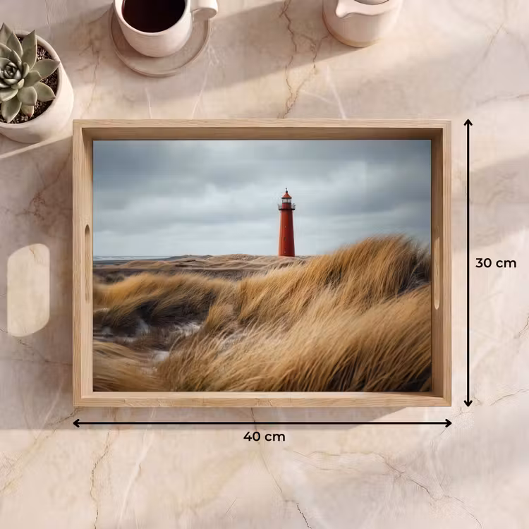Tray - Dunes - Lighthouse - Red - Sky — 8