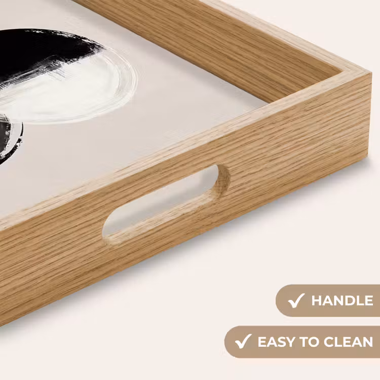 Tray - Circles - Stripes - Minimalist - Black — 9