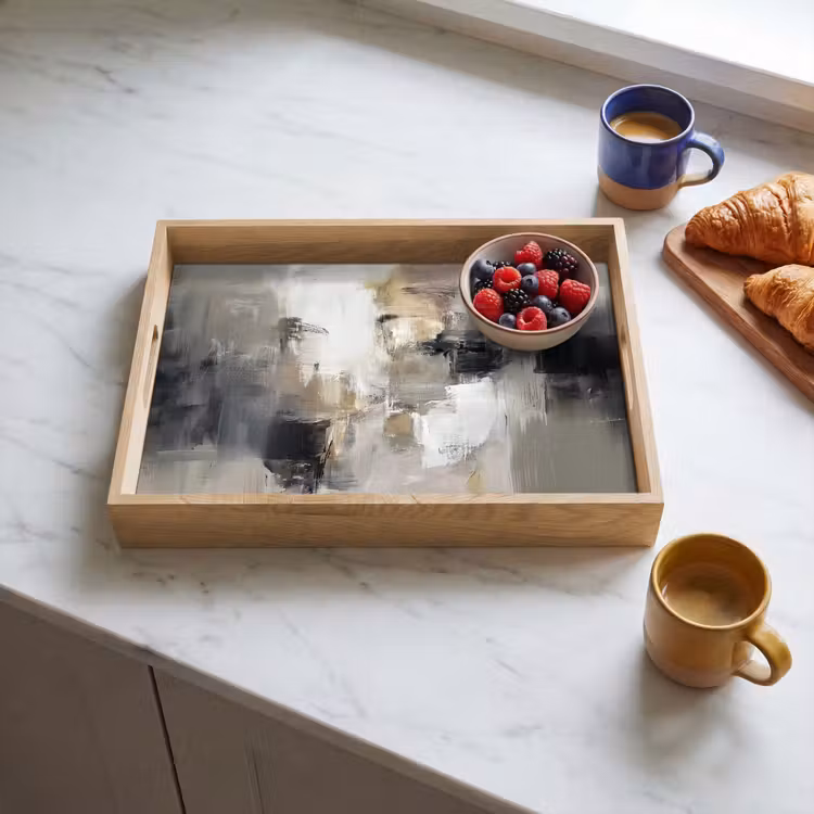 Tray - Color palette - Brush strokes - Beige - Misty — 3