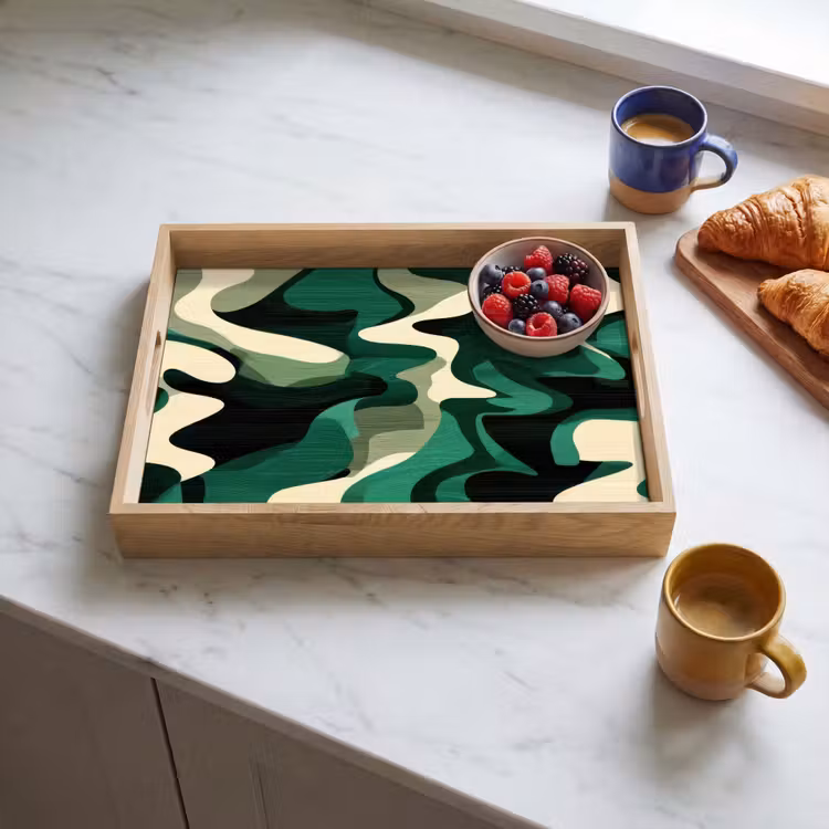 Tray - Abstract - Camouflage - Green — 3