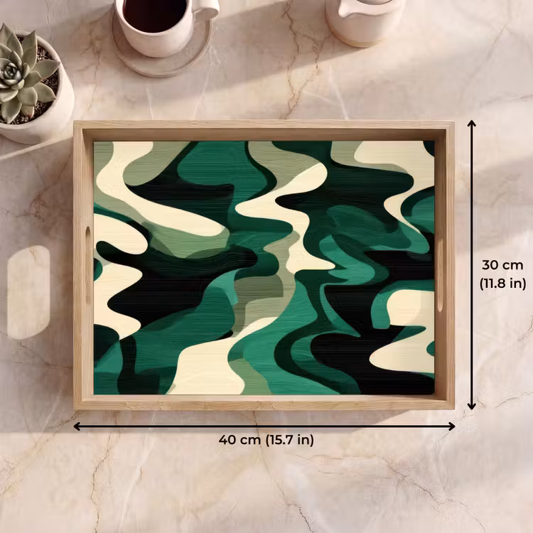 Tray - Abstract - Camouflage - Green — 7
