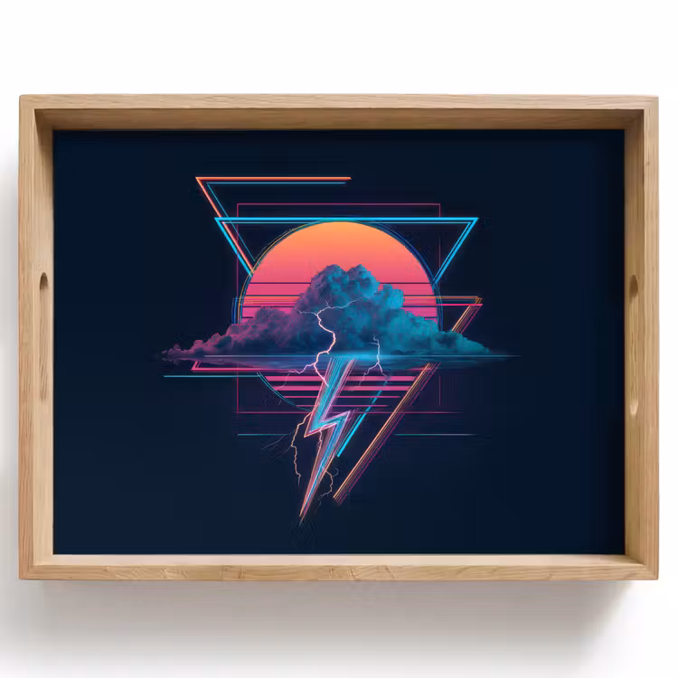 Tray - Cloud - Lightning bolt - Triangles - Lines — 1