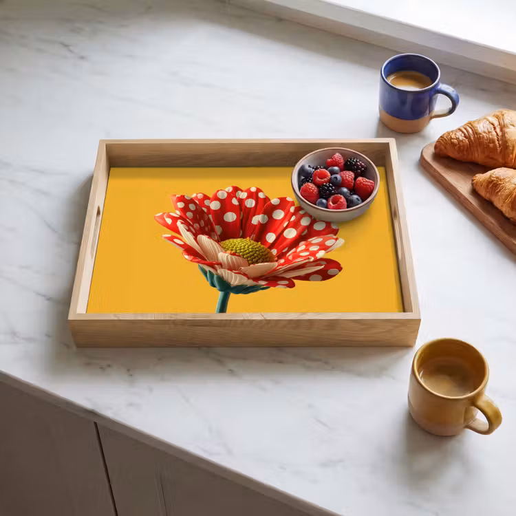 Tray - Flower - Red - Dots — 3