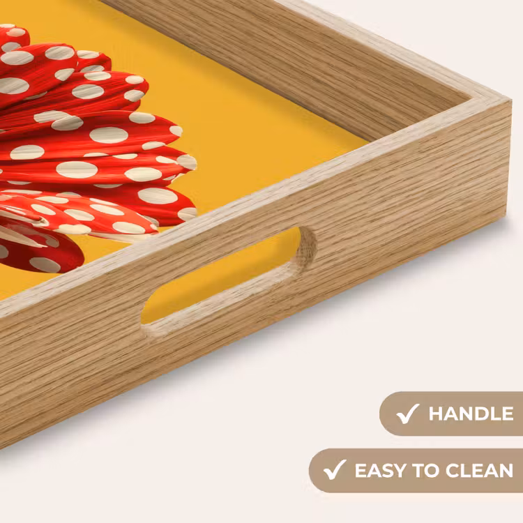 Tray - Flower - Red - Dots — 9