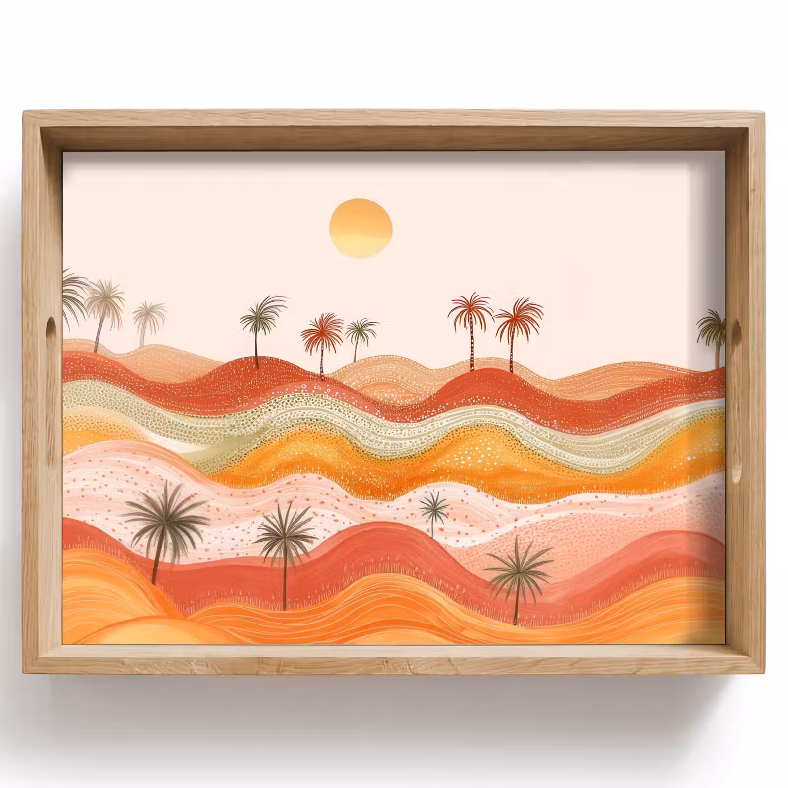 Tray - Abstract landscape - Palm trees - Colorful — 1