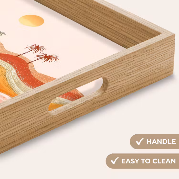 Tray - Abstract landscape - Palm trees - Colorful — 9
