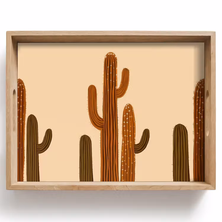 Tray - Cactus - Desert - Sand - Brown — 1