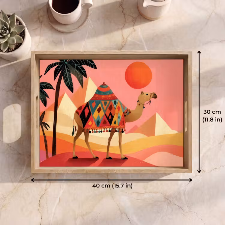 Tray - Camel - Pyramids - Red sun — 7