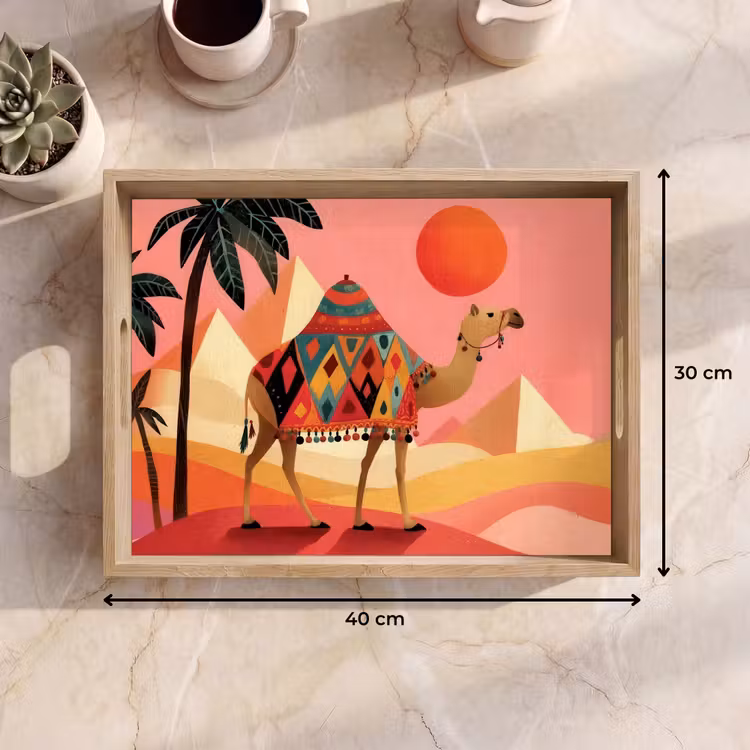 Tray - Camel - Pyramids - Red sun — 8