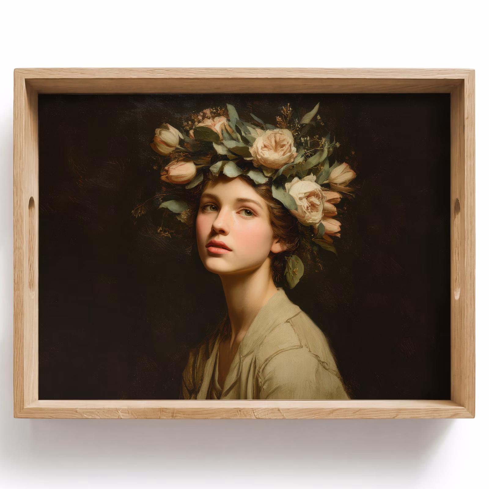 Tray - Floral stillness - Woman - Portrait — 1