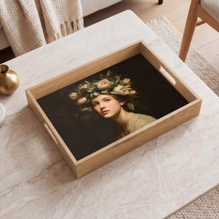 Tray - Floral stillness - Woman - Portrait — 2