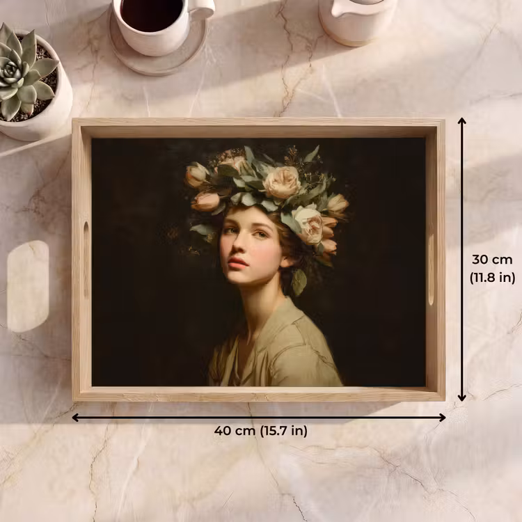Tray - Floral stillness - Woman - Portrait — 7