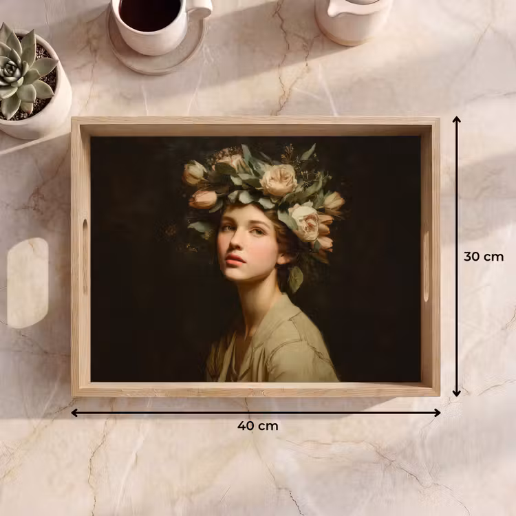 Tray - Floral stillness - Woman - Portrait — 8