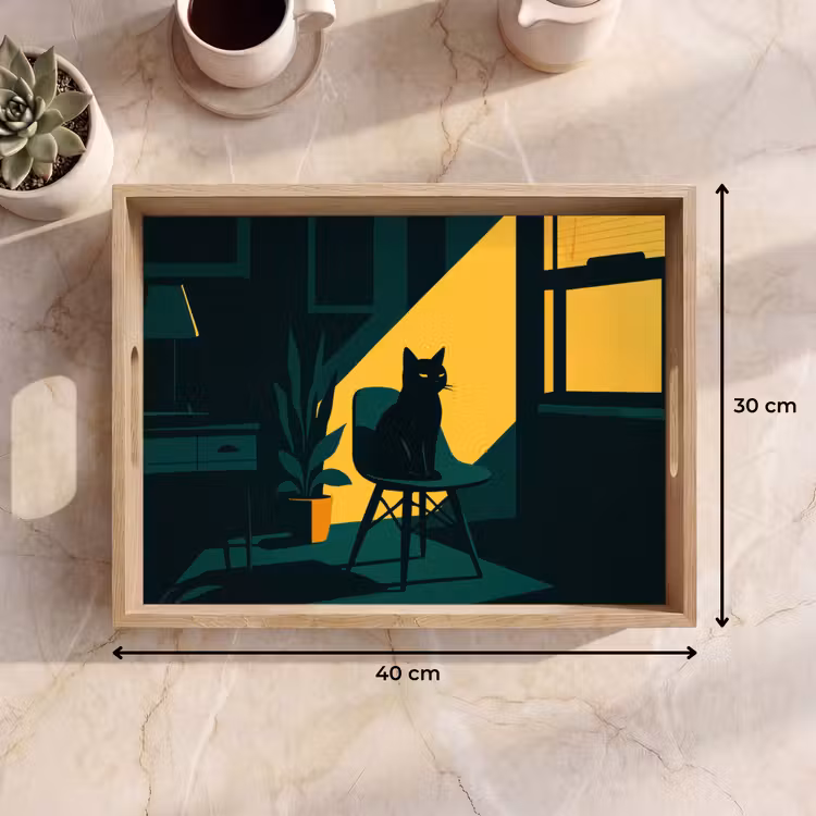 Tray - Black cat - Mysterious - Yellow ray — 8