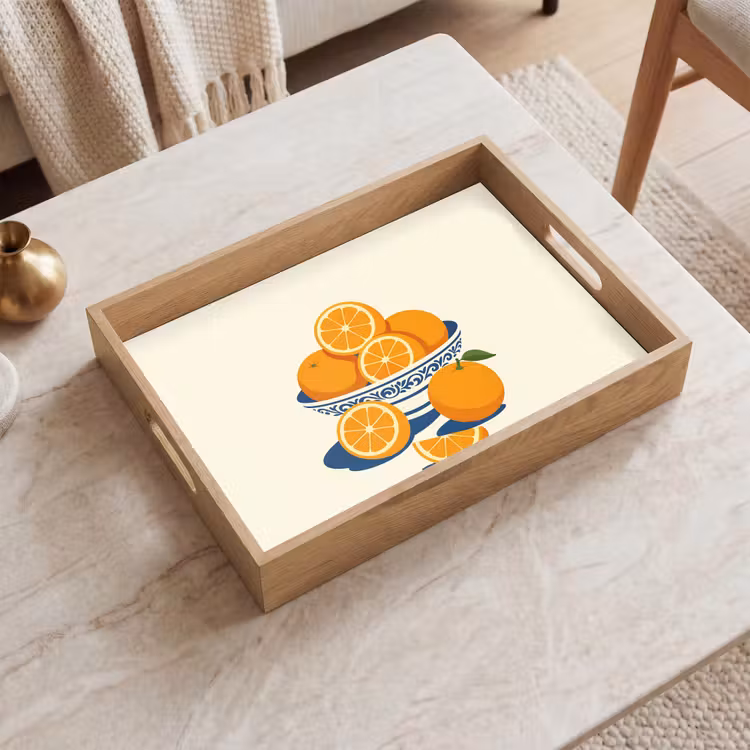 Tray - Bowl - Minimalist - Orange - Oranges — 2