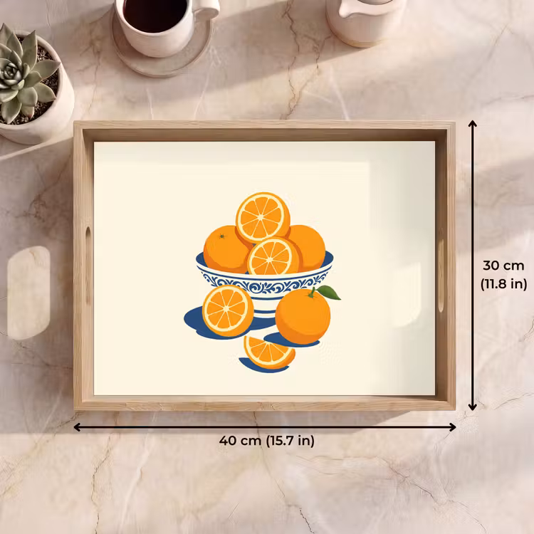 Tray - Bowl - Minimalist - Orange - Oranges — 7