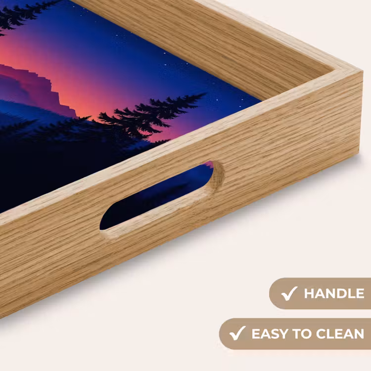 Tray - Car - Dark pine trees - Sunset — 9