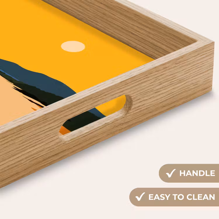 Tray - Coastline - Orange sky - Vegetation — 9
